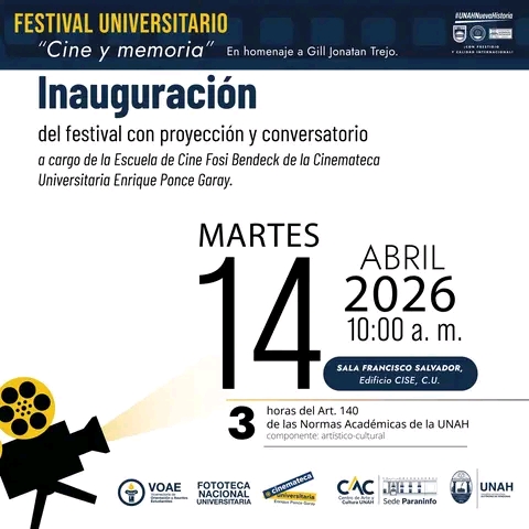 Poster de Inauguración festival universitario “cine y memoria" en homenaje a Gill Jonatan Trejo
